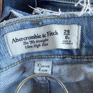 Abercrombie & Fitch Light Wash Ultra High-Rise Straight Jeans